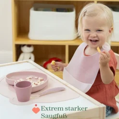 Chicco Easy Food Conjunto Papa Silicone Rosa 12M+ | 4 Peças Sem BPA