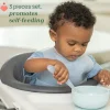 Chicco Easy Start Conjunto Papa Silicone Azul 6M+ | 3 Peças Sem BPA