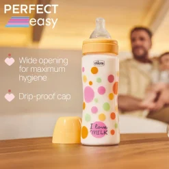 Chicco Perfect Easy Biberão Laranja 330ml 4M+