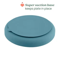 Chicco Prato Silicone com 3 Divisórias e Ventosa Azul 12M+ | Compatível com micro-ondas e máquina de lavar loiça