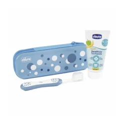 Chicco Primeiro Conjunto Higiene Oral Azul 6M+