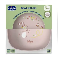 Chicco Tigela Tampa Rosa 6M+
