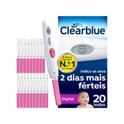 Clearblue 20 Testes de Ovulação Digital – Detecta os 2 Dias Mais Férteis 99% Preciso