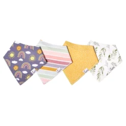 Copper Pearl Bandana Bib Set Hope | Pack 4 Babetes Algodão 3-36 Meses