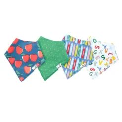 Copper Pearl Bandana Bib Set Teacher | Pack 4 Babetes Algodão 3-36 Meses