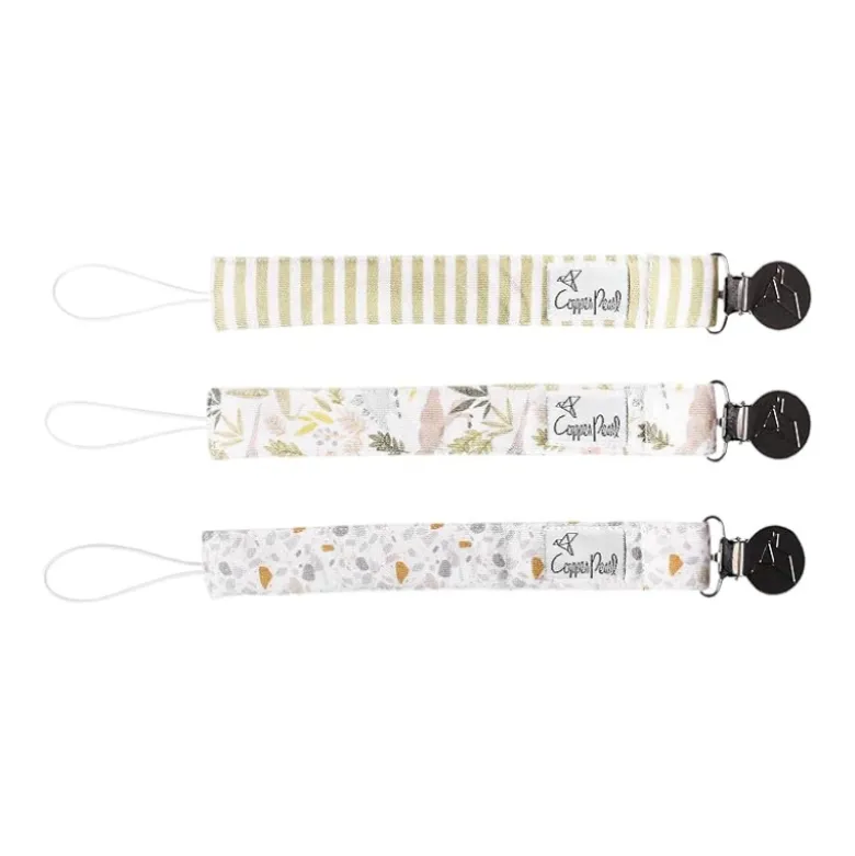 Copper Pearl Clipes para Chupeta Padrão Rex | Set de 3 Clipes para Prender na Chupeta