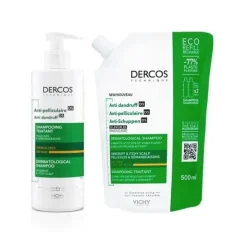 Dercos Pack Anticaspa Cabelos Secos Champô 390ml + Refil 390ml