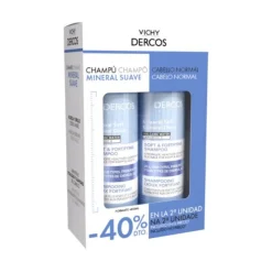 Dercos Pack Duo Mineral Soft Champô Suave 2x400ml | Uso Diário | Fortificante
