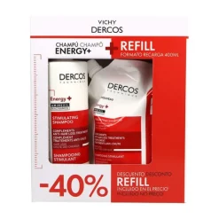 Dercos Pack Estimulante Champô 400ml + Refill 400ml | Aminexil | Queda por Quebra