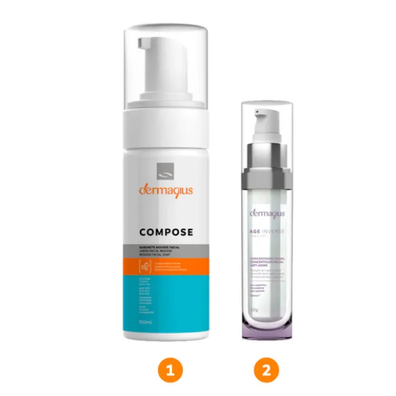 Dermagius Coffret Firmeza e Elasticidade | Mousse Facial + Creme Anti-Rugas