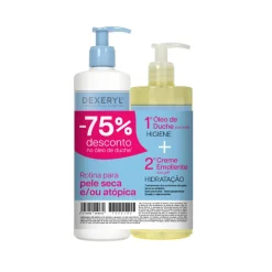 Dexeryl Pack Loção + Creme Duche 2x500ml | 75% Desc. | Hidratação 24H Pele Seca e Atópica