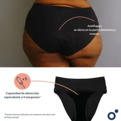 Doomoo Cueca N.2 (L/XL/2XL) Pós-Parto/Menstrual Flowly | Absorvente Reutilizável | 12h Proteção