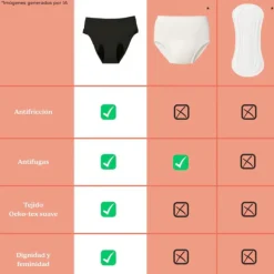 Doomoo Cueca N.3 (3XL-5XL) Pós-Parto/Menstrual Flowly | Absorvente Reutilizável | 12h Proteção