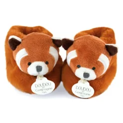 Doudou Mes Premières Chaussons Pantufas Panda Vermelho 0-6m