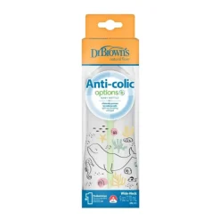 Dr. Brown's Biberão Anticólicas Options+ Boca Larga Oceanos 0+ Meses 270ml | Tetina que Imita o Peito