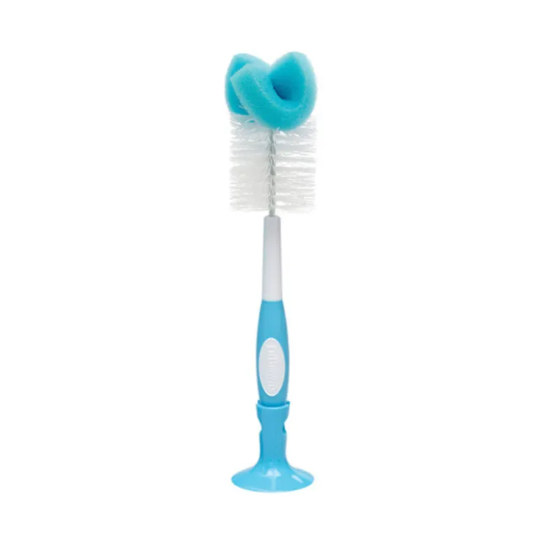 Dr. Brown's Escovilhão Limpeza Biberões Azul | Com Extremidade para Tetinas e Base Ventosa