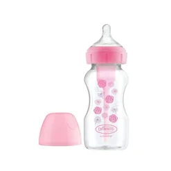 Dr. Brown's Options+ Anti-Colic Biberão Boca Larga Rosa +0M 270ml