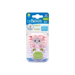 Dr. Browns Prevent Chupeta Anim Girl Silicone 0-6Mx2 185907.5
