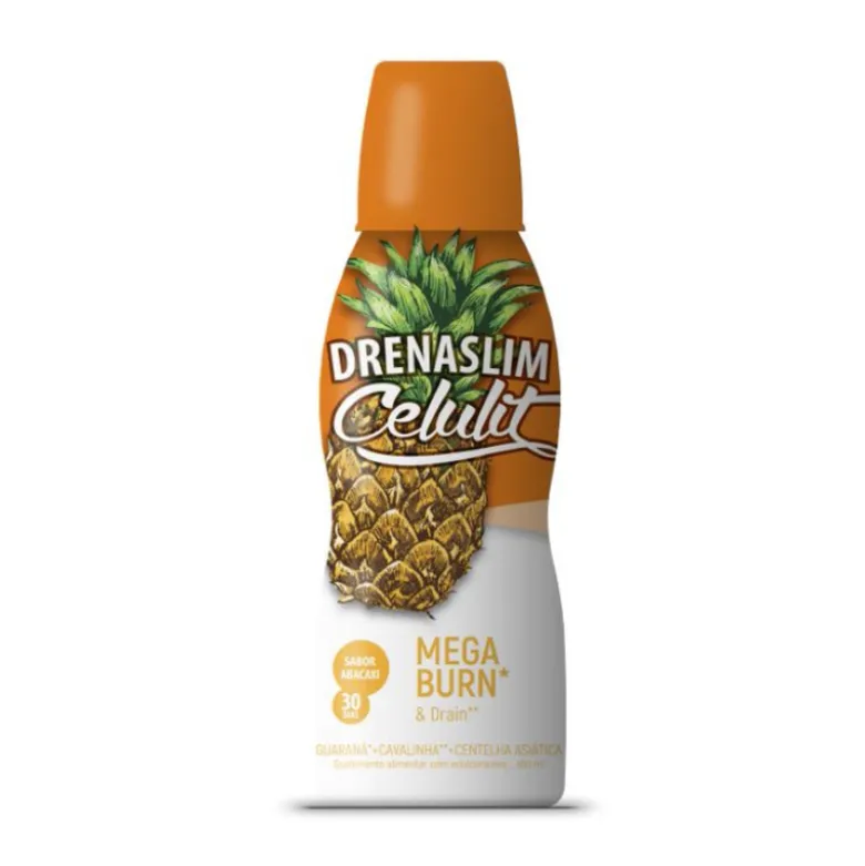 Drenaslim Celulite Solução 450ml Abacaxi | Ação Tripla na Celulite | Guaraná + Centelha + Cavalinha