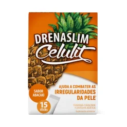 Drenaslim Celulit Sticks 15 Saquetas | Sabor Abacaxi | Ação na Celulite | Guaraná + Centelha Asiática