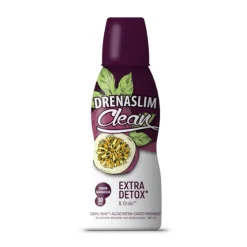 Drenaslim Clean Solução 450ml Maracujá | ExtraDetox & Drain | Elimina Toxinas | Suporte Hepático