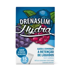 Drenaslim Hydra Sticks 15 Saquetas Frutos Silvestres | Drenante sem Cafeína | Eliminação de Líquidos