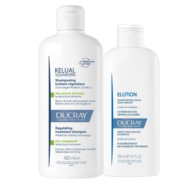 Ducray Pack Champô Kelual 400ml + Elution 200ml - Anticaspa Caspa Oleosa