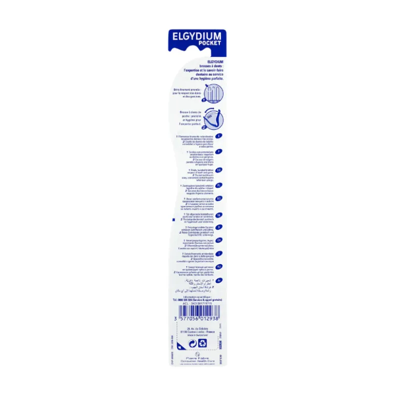 Elgydium Pocket Escova de Dentes de Viagem Suave