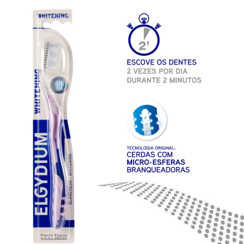 Elgydium Whitening Escova de Dentes Branqueamento Suave