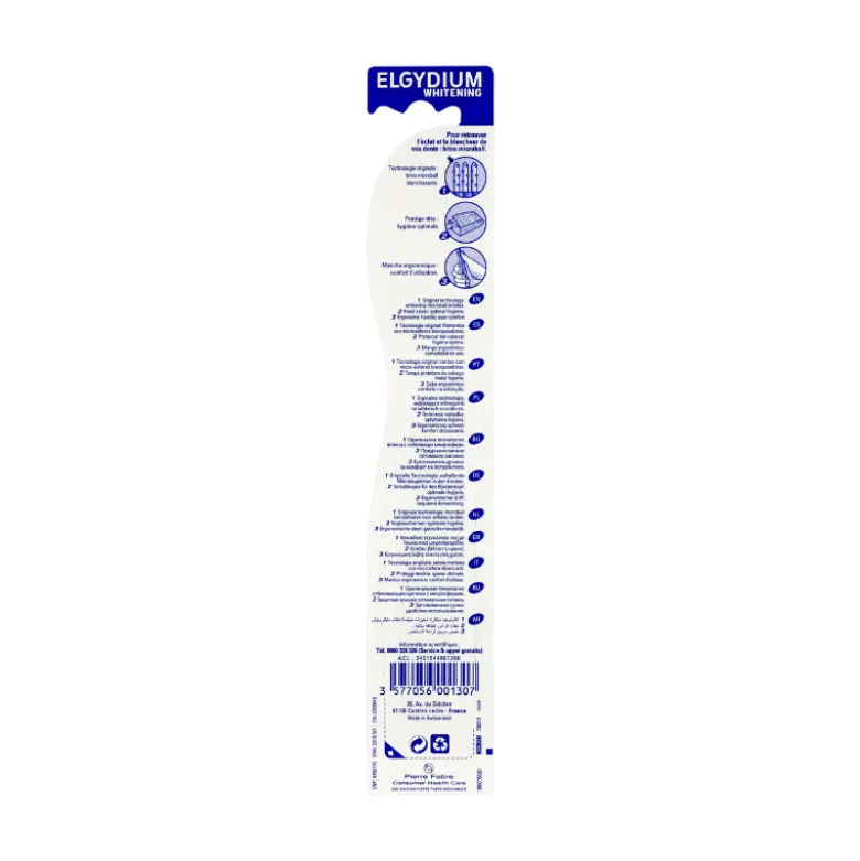 Elgydium Whitening Escova de Dentes Branqueamento Suave