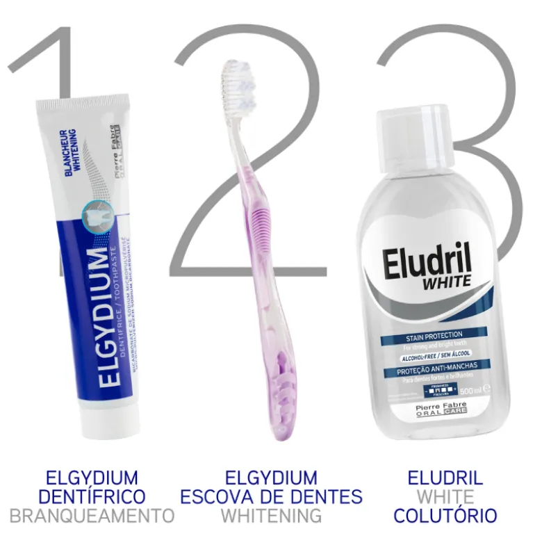 Elgydium Whitening Escova de Dentes Branqueamento Suave