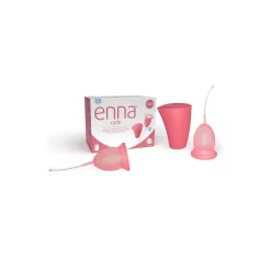 Enna Cycle Copo Menstrual (2 Unidades) e Caixa Esterilizadora - Tamanho L