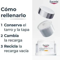 Eucerin Hyaluron-Filler + 3x Effect Creme Dia FPS30 Recarga | Antirrugas