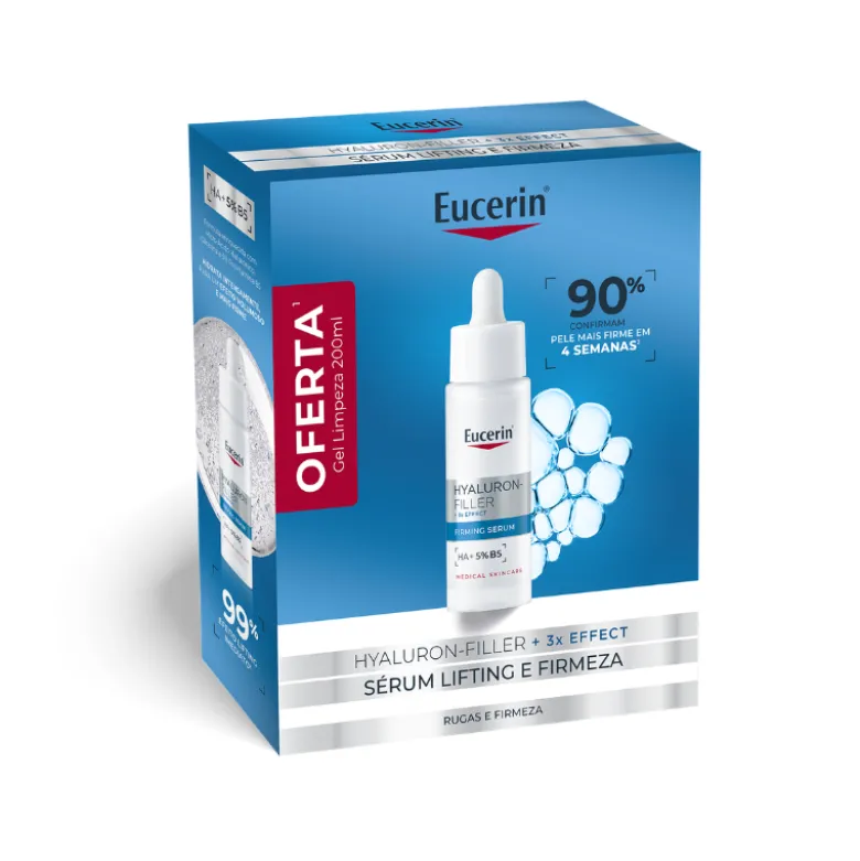 Eucerin Pack Hyaluron-Filler 3x Effect Sérum 30ml + Oferta Gel Limpeza 200ml | Anti-Idade