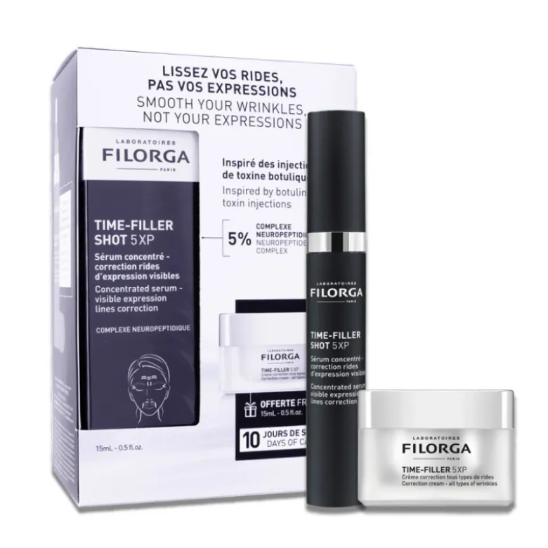 Filorga Pack Time-Filler Shot 5XP 15ml + Creme 5XP 15ml | Anti-Rugas Intensivo