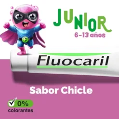 Fluocaril Junior Gel Dentífrico Bubble Gum 2x75ml 6-12Anos | Oferta 50% 2ª Unidade