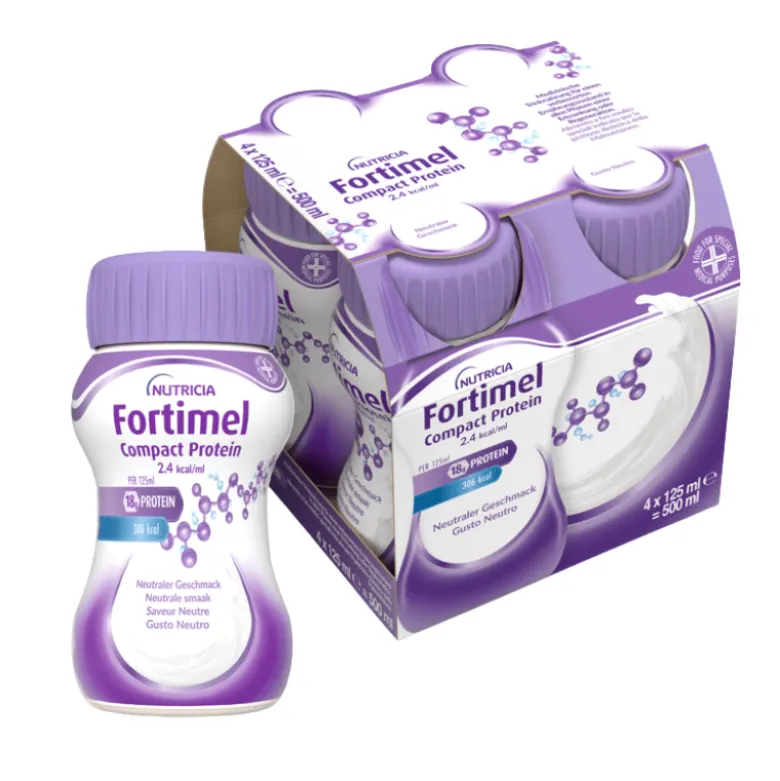 Fortimel Compact Protein Neutro 4x125ml | Perda moderada de peso e/ou falta de apetite