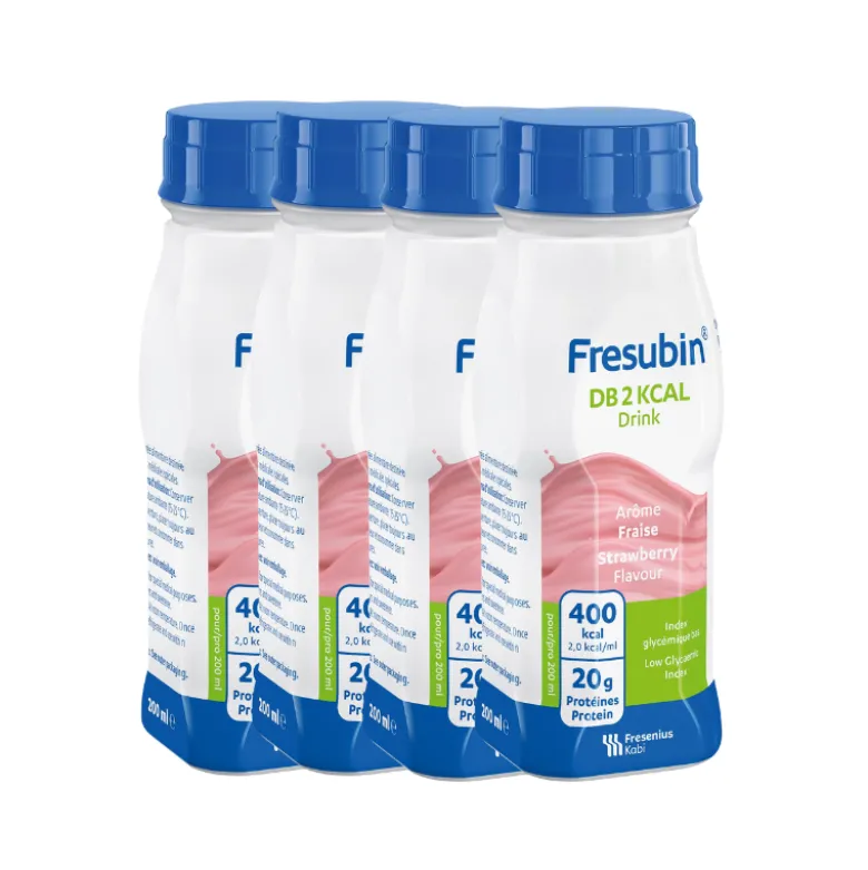 Fresubin DB 2Kcal Drink Morango 4x200ml | Para malnutrição associada à doença