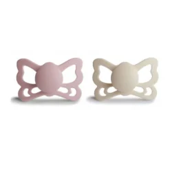 Frigg Butterfly Chupetas Silicone Cream e Blush 6-18M