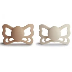 Frigg Butterfly Chupetas Silicone Silky Satin e Cream 6-18M