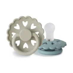 Frigg Fairytale Chupetas Silicone Bege/Azul Céu 0-6M