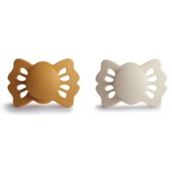 Frigg Lucky Chupetas Silicone Honey Gold e Cream 0-6M