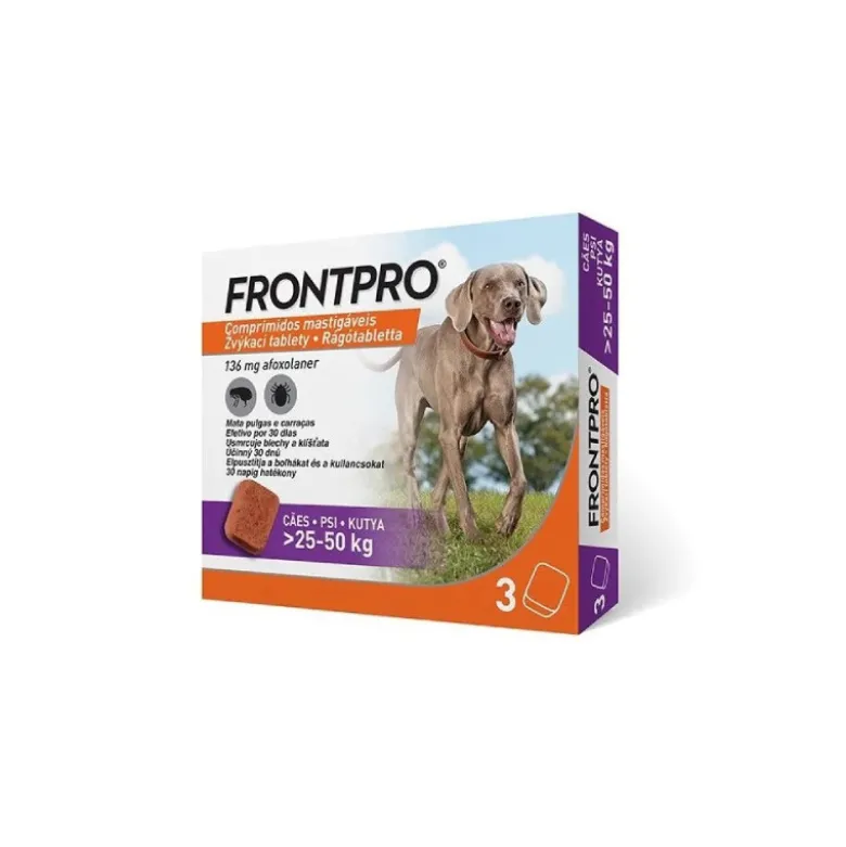 Frontpro Cães 25-50Kg Comprimidos Mastigáveis x3