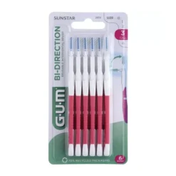 Gum BI-DIRECTION Escovilhões 1.2mm | Com Clorexidina | Para Pontes e Implantes | 6 Unidades