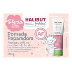 HALIBUT Muda Fraldas Pomada Reparadora | Pack com Bolsa Oferta