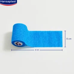 Hansaplast Banda Coesiva Azul 6cm x 4m | Ligadura Autoaderente e Flexível