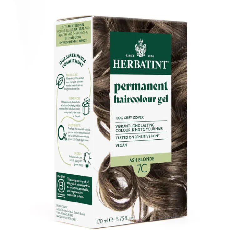 Herbatint 7C Louro Cinza | Neutraliza Amarelos | Coloração Sem Amoníaco