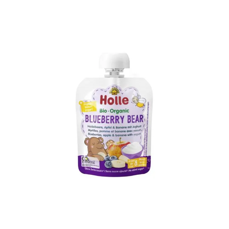 Holle Bio Blueberry Bear Saqueta De Iogurte E Fruta 85g +8M