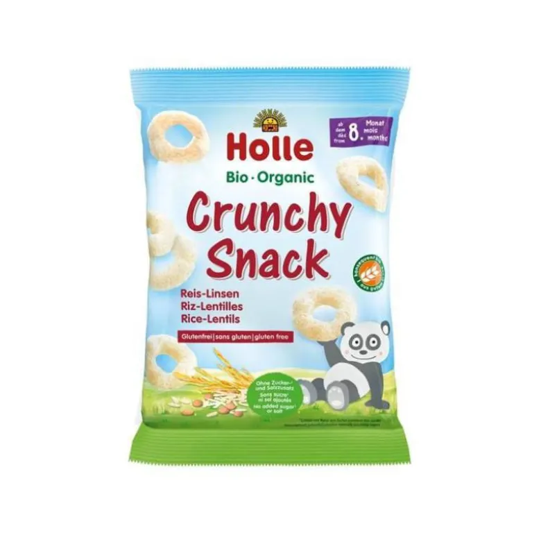 Holle Bio Crunchy Snack Crocante De Arroz E Lentilhas 25g +8M