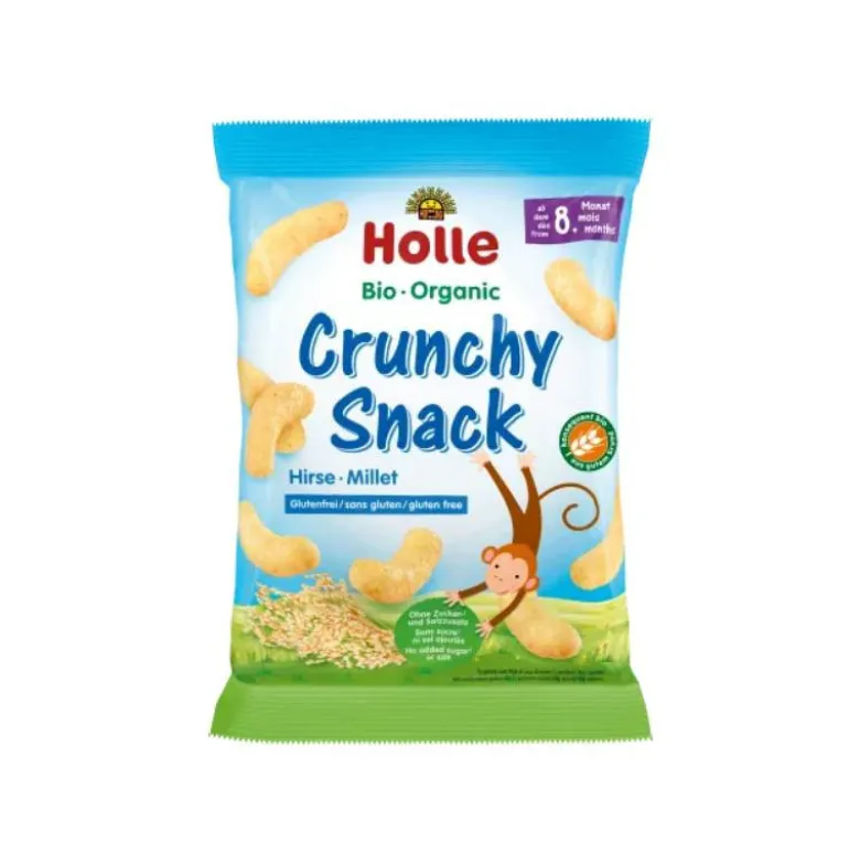 Holle Bio Crunchy Snack Crocante Milho-Miúdo +8M 25g